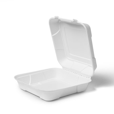 9×9 Inch Compostable Clamshell Box